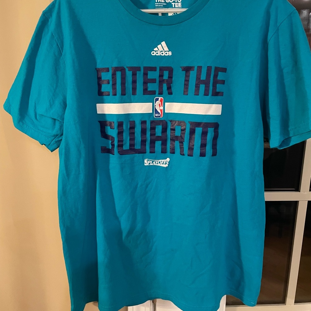 Charlotte Hornets adidas enter the swarm large t shirt